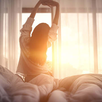 日の出をイメージした光と自然音のイメージ